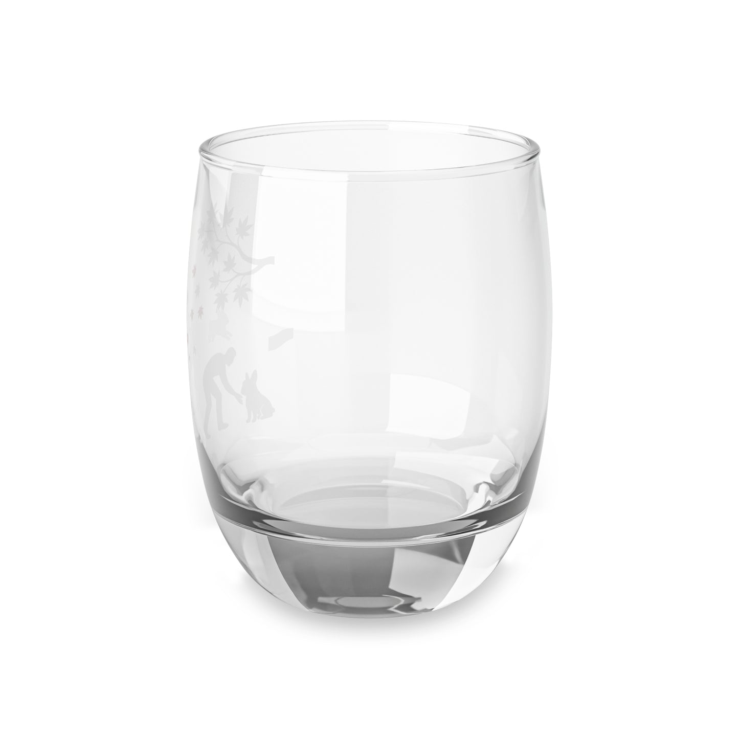 Whiskey Glass with Dog and Autumn leaves by IROHA studio