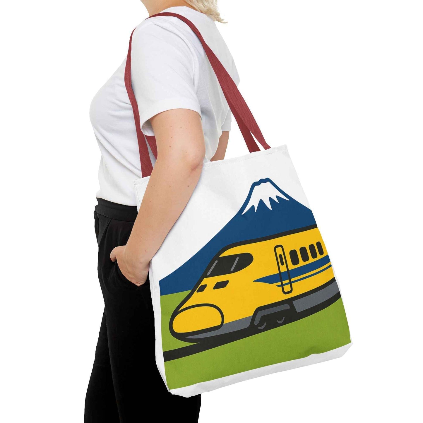 Shinkansen DR Yellow Tote Bag - Mt. Fuji Design by IROHA studio