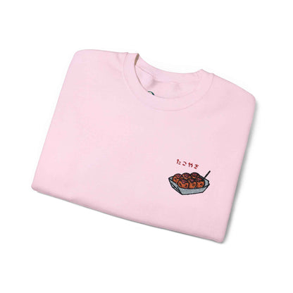 Takoyaki Embroidered Sweatshirt Japanese Food Design by IROHA studio