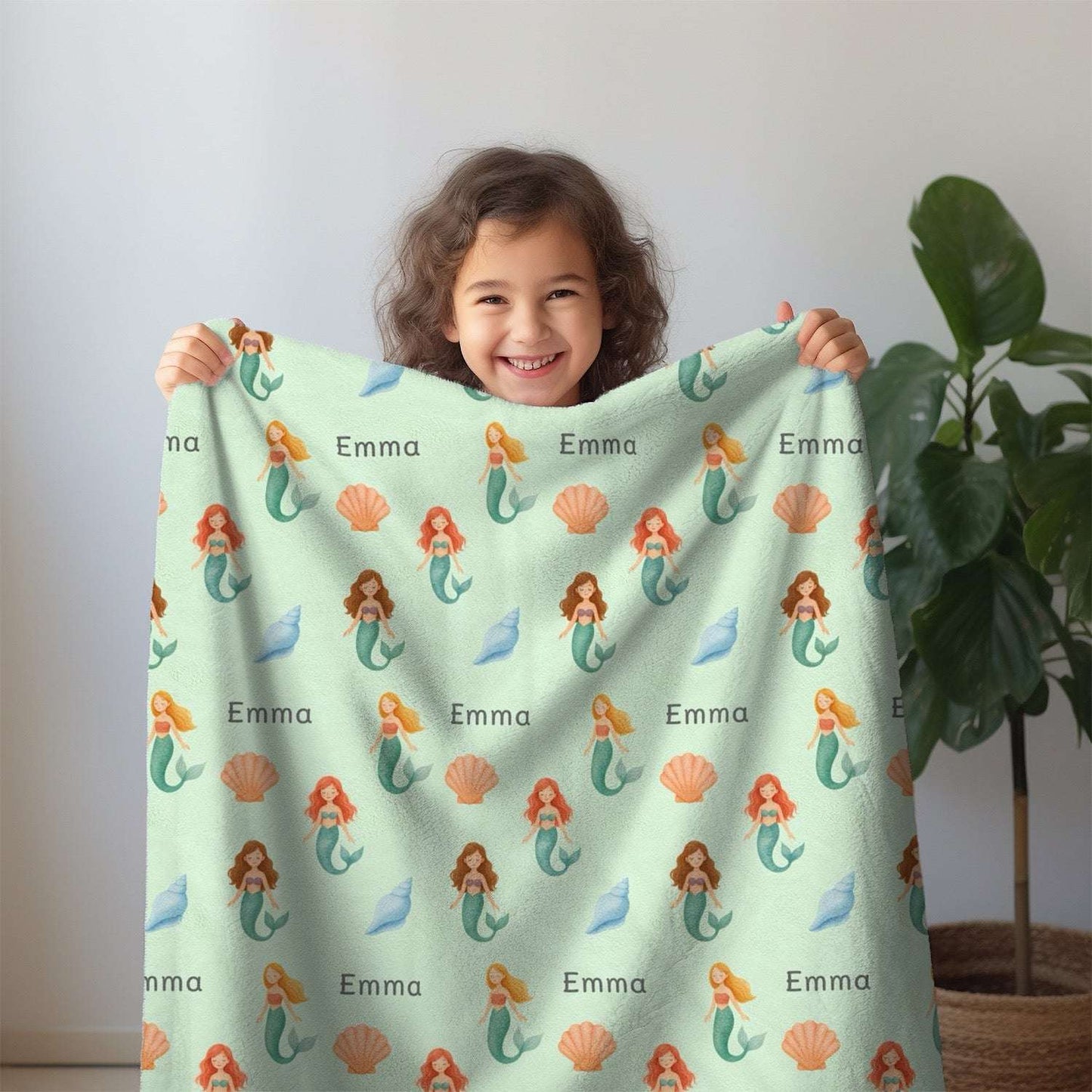 Personalized Baby Blanket Mermaid (3 colour options)- Best Baby Gift by IROHA studio