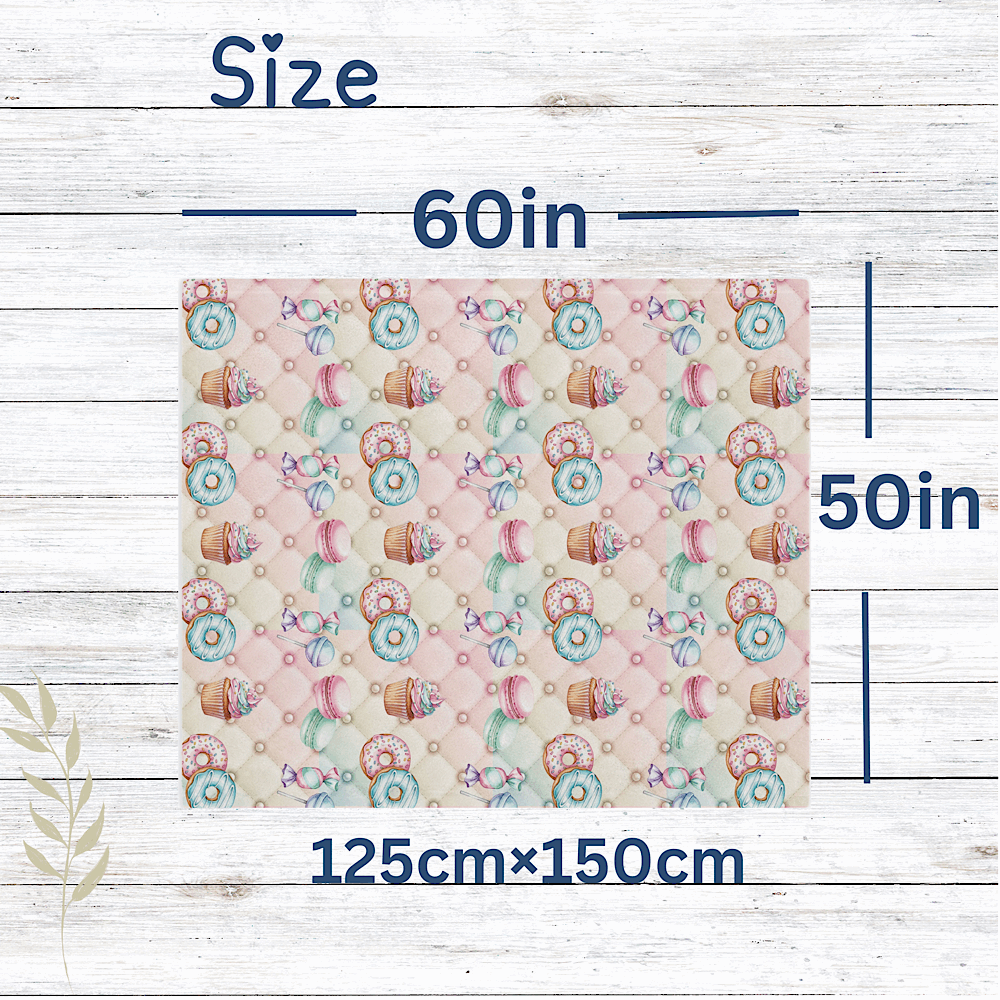 Personalised Sweet Treats Throw Blanket (Pink) by IROHA-studio