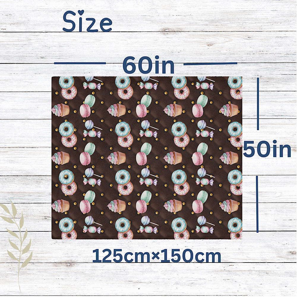 Personalized Sweet Treats Throw Blanket (Chocolate) by IROHA-studio