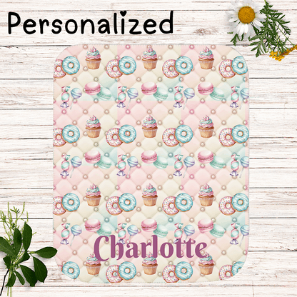 Personalized Sweet Treats Throw Blanket (Pastel) by IROHA-studio