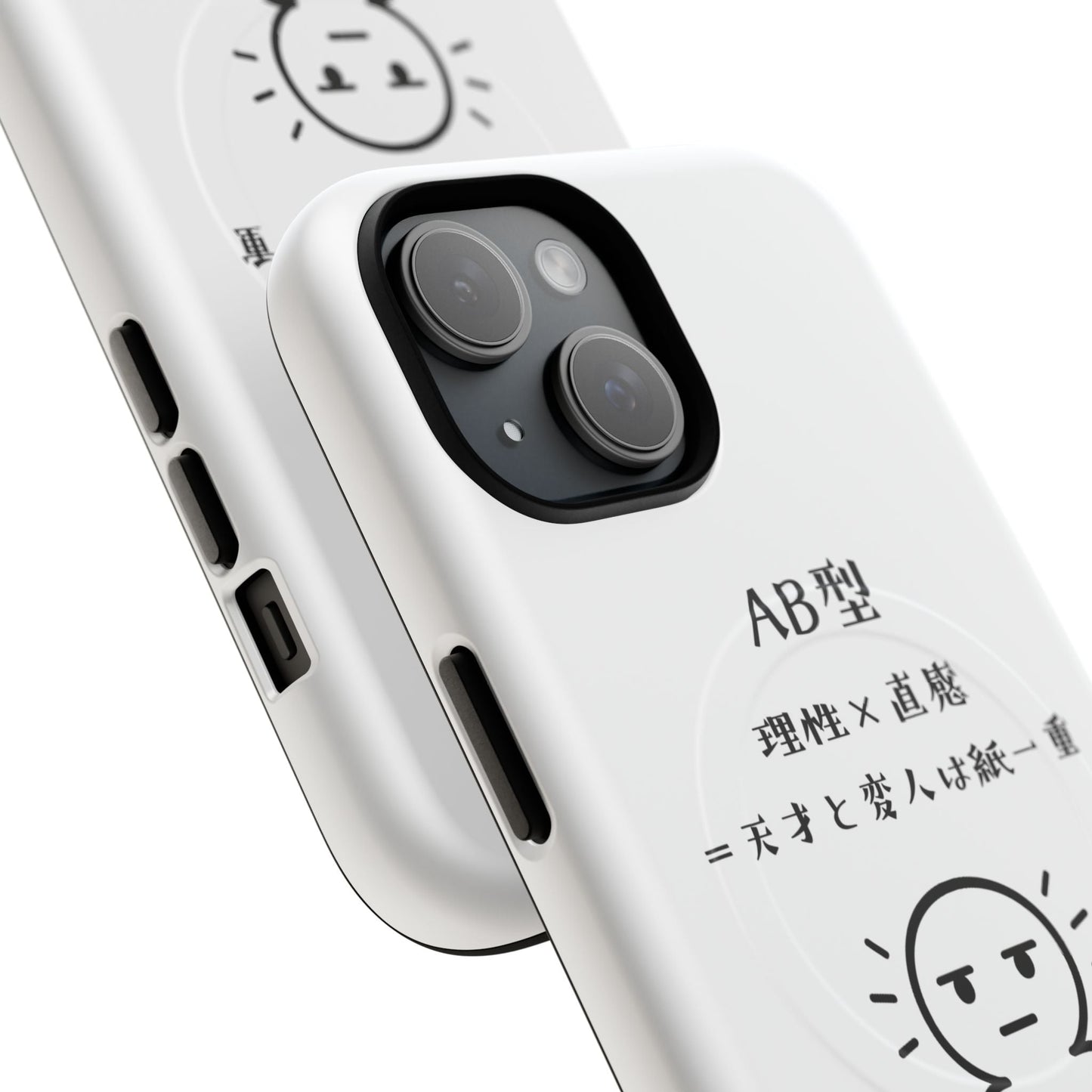 Photo of AB Blood Type Phone Case Magnetic Charging Compatible & Bold Personality Design (Japanese version) from IROHA - STUDIO