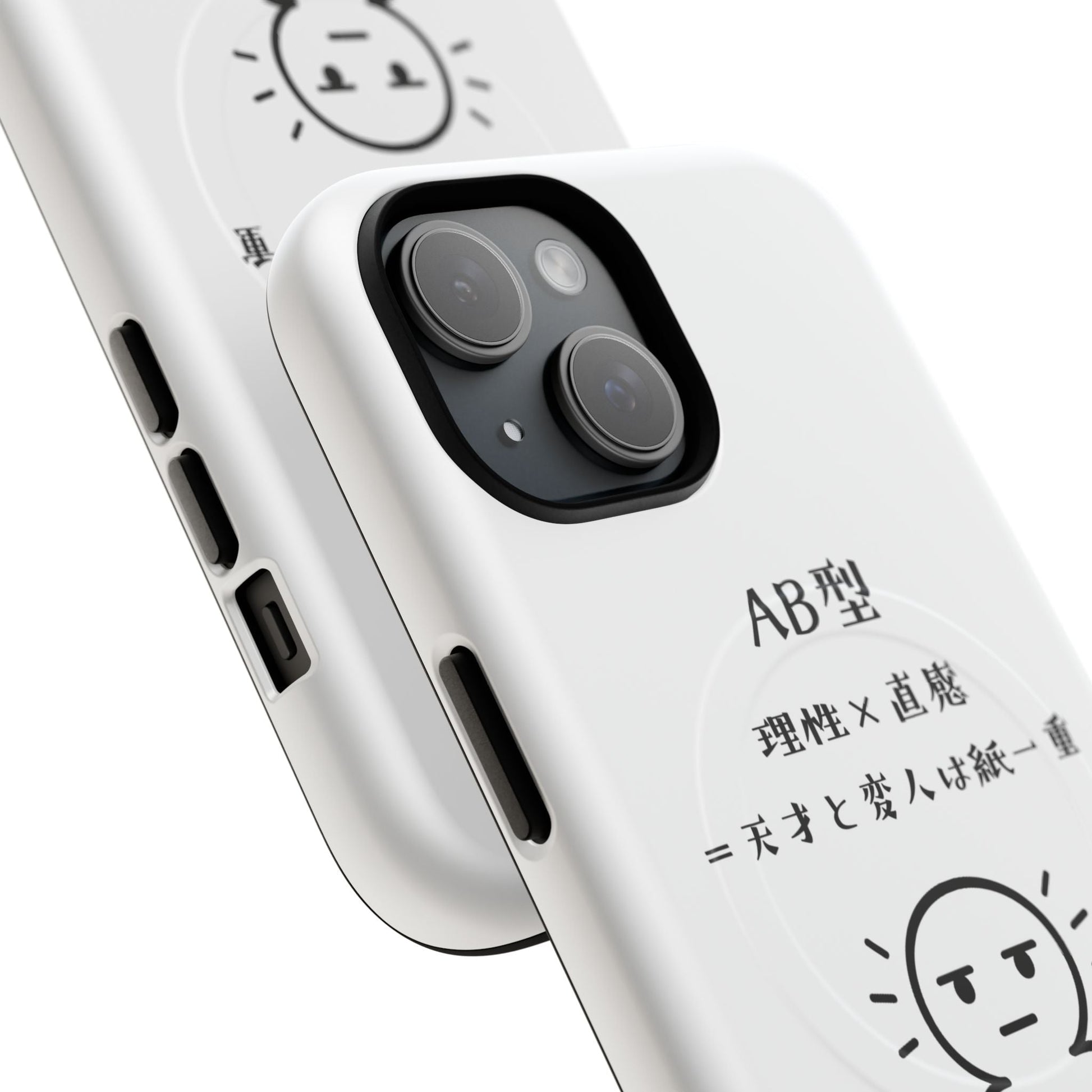 Photo of AB Blood Type Phone Case Magnetic Charging Compatible & Bold Personality Design (Japanese version) from IROHA - STUDIO