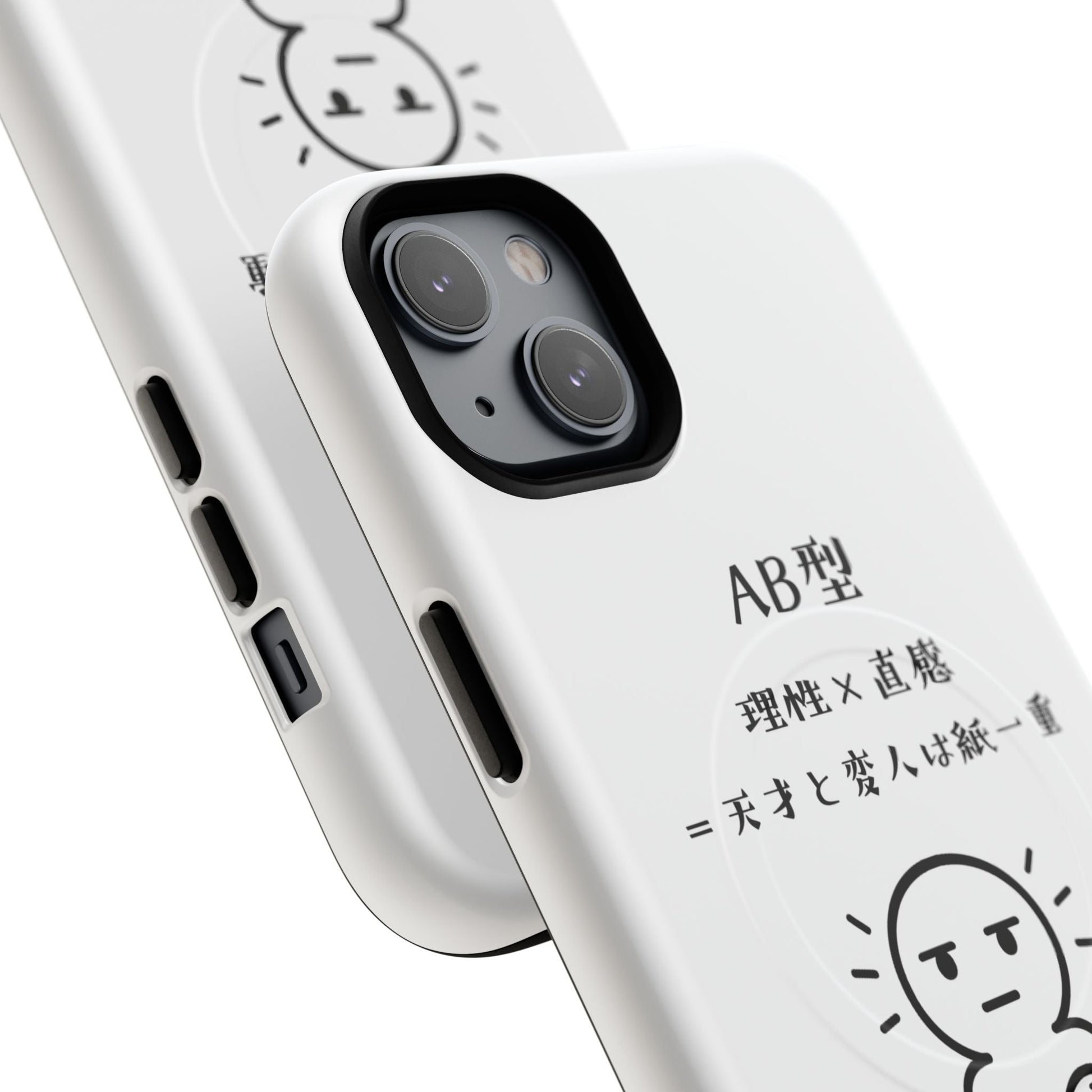 Photo of AB Blood Type Phone Case Magnetic Charging Compatible & Bold Personality Design (Japanese version) from IROHA - STUDIO