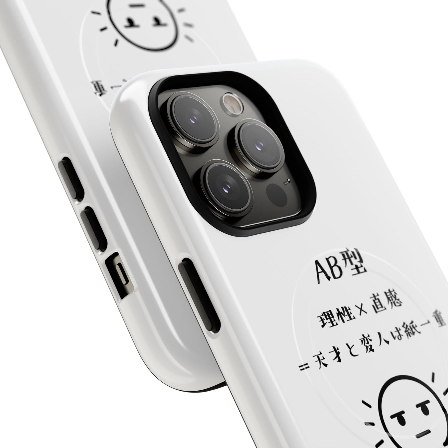 Photo of AB Blood Type Phone Case Magnetic Charging Compatible & Bold Personality Design (Japanese version) from IROHA - STUDIO