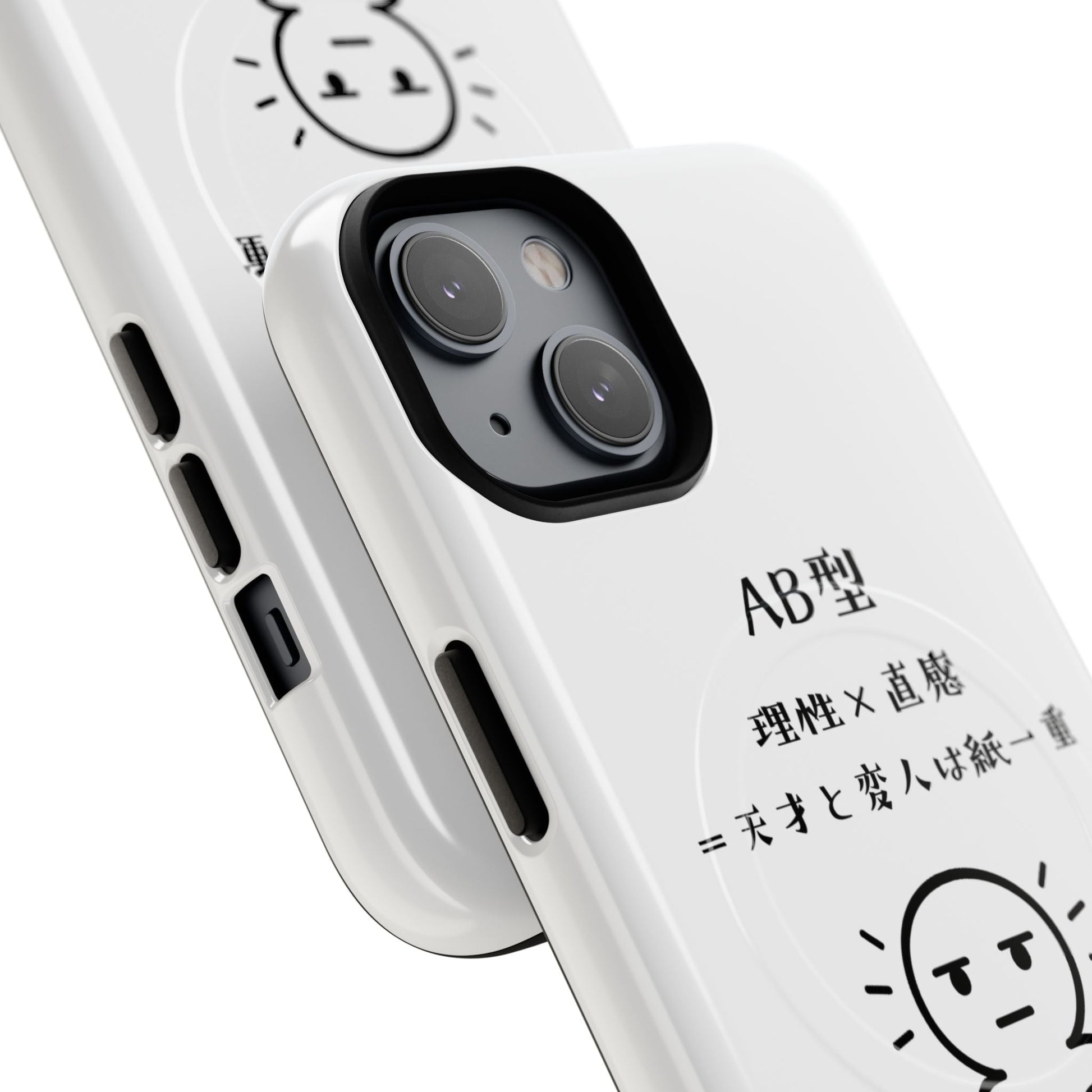 Photo of AB Blood Type Phone Case Magnetic Charging Compatible & Bold Personality Design (Japanese version) from IROHA - STUDIO