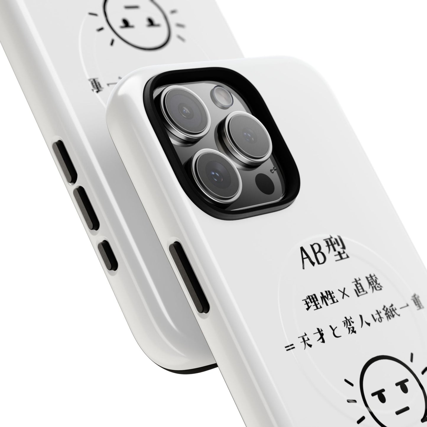 Photo of AB Blood Type Phone Case Magnetic Charging Compatible & Bold Personality Design (Japanese version) from IROHA - STUDIO