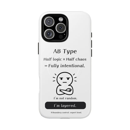 Photo of AB Blood Type Phone Case Magnetic Charging Compatible & Bold Personality Design from IROHA - STUDIO