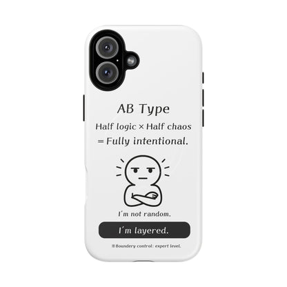 Photo of AB Blood Type Phone Case Magnetic Charging Compatible & Bold Personality Design from IROHA - STUDIO