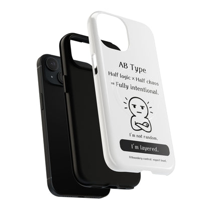 Photo of AB Blood Type Phone Case Magnetic Charging Compatible & Bold Personality Design from IROHA - STUDIO