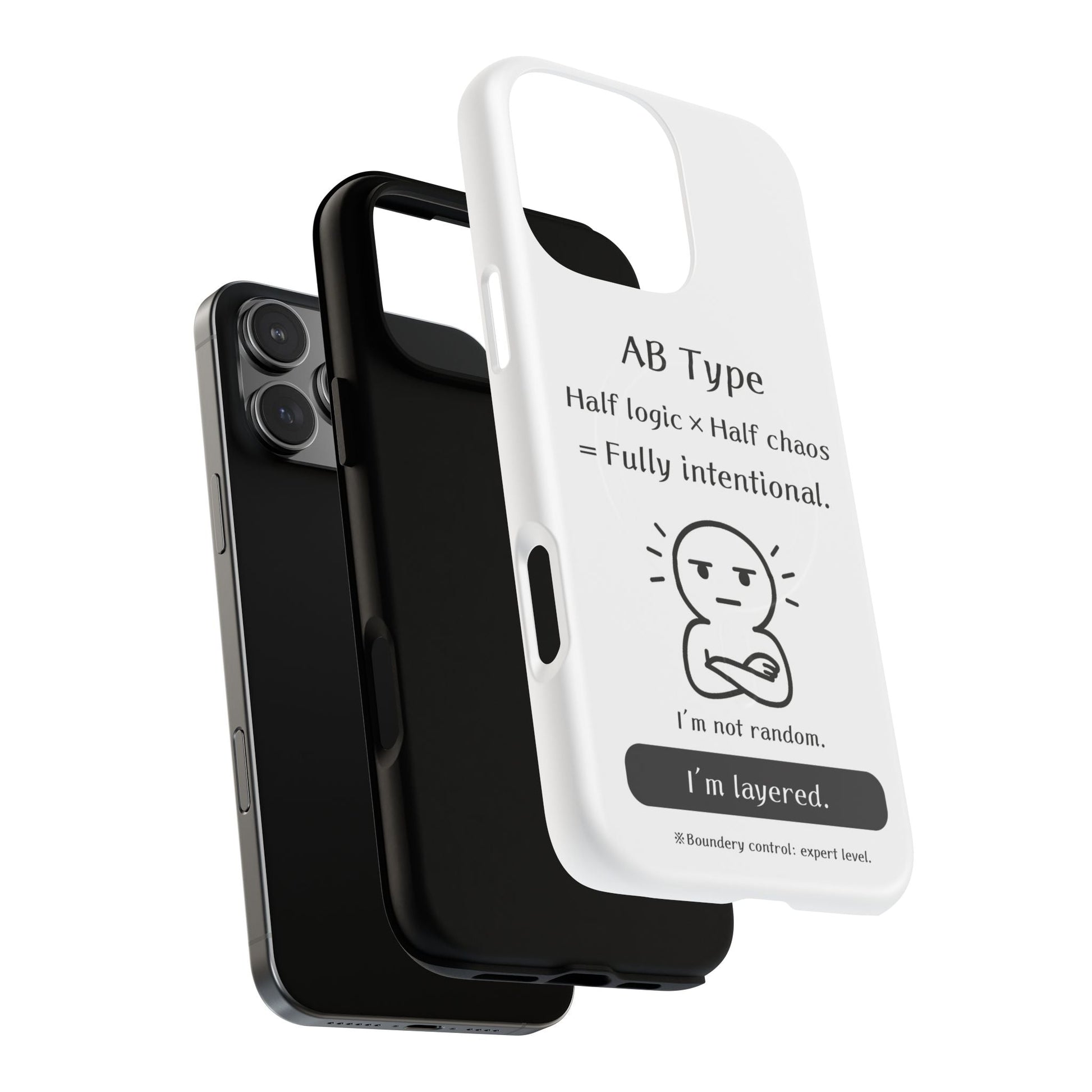 Photo of AB Blood Type Phone Case Magnetic Charging Compatible & Bold Personality Design from IROHA - STUDIO