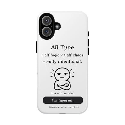 Photo of AB Blood Type Phone Case Magnetic Charging Compatible & Bold Personality Design from IROHA - STUDIO