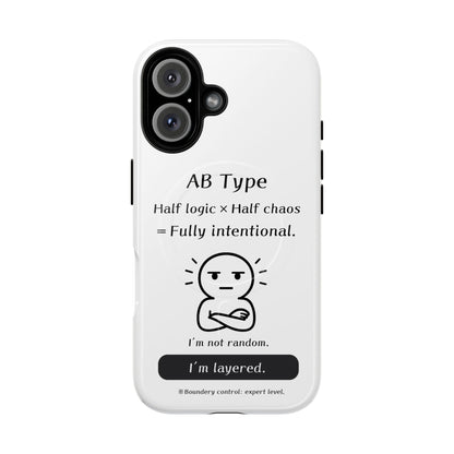 Photo of AB Blood Type Phone Case Magnetic Charging Compatible & Bold Personality Design from IROHA - STUDIO