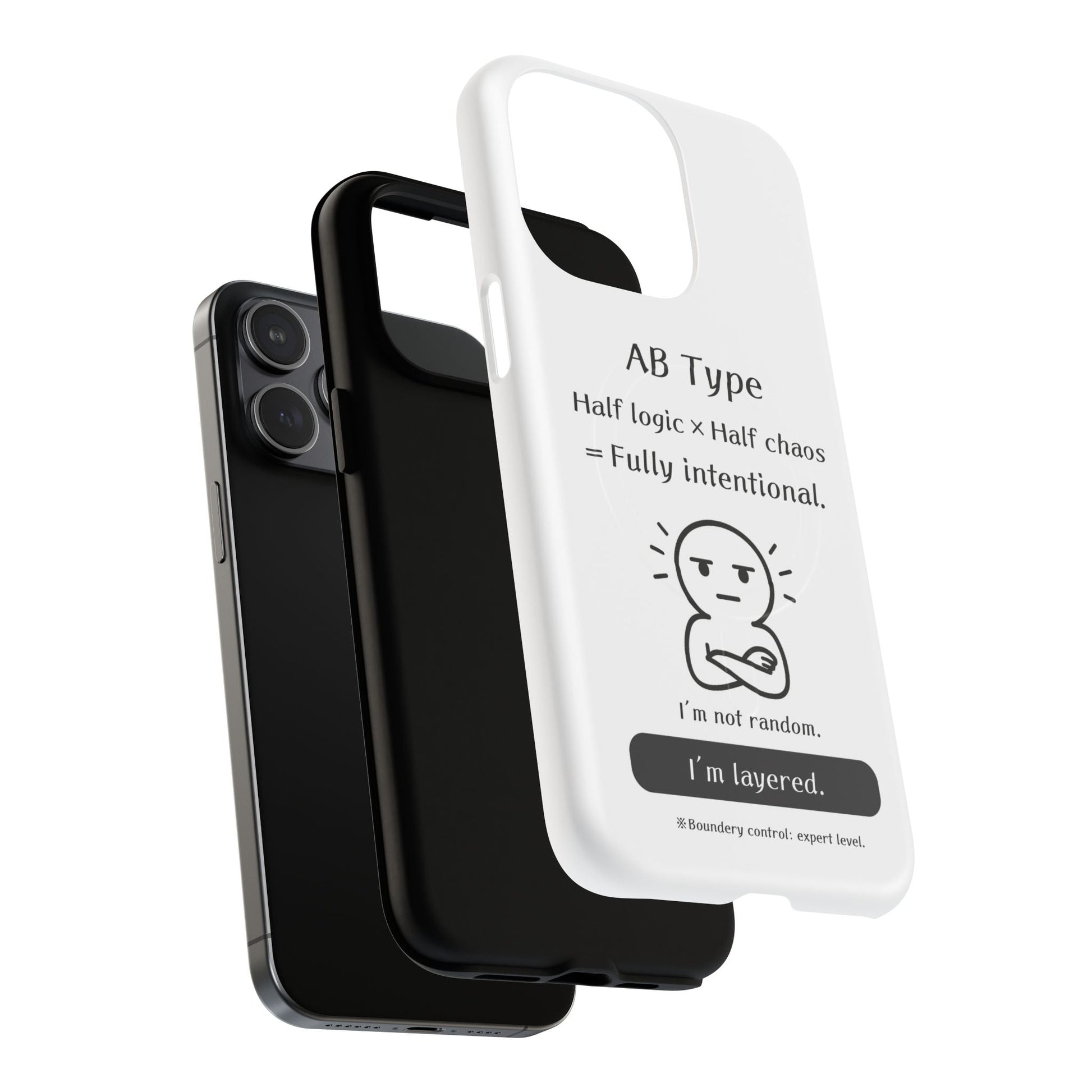 Photo of AB Blood Type Phone Case Magnetic Charging Compatible & Bold Personality Design from IROHA - STUDIO