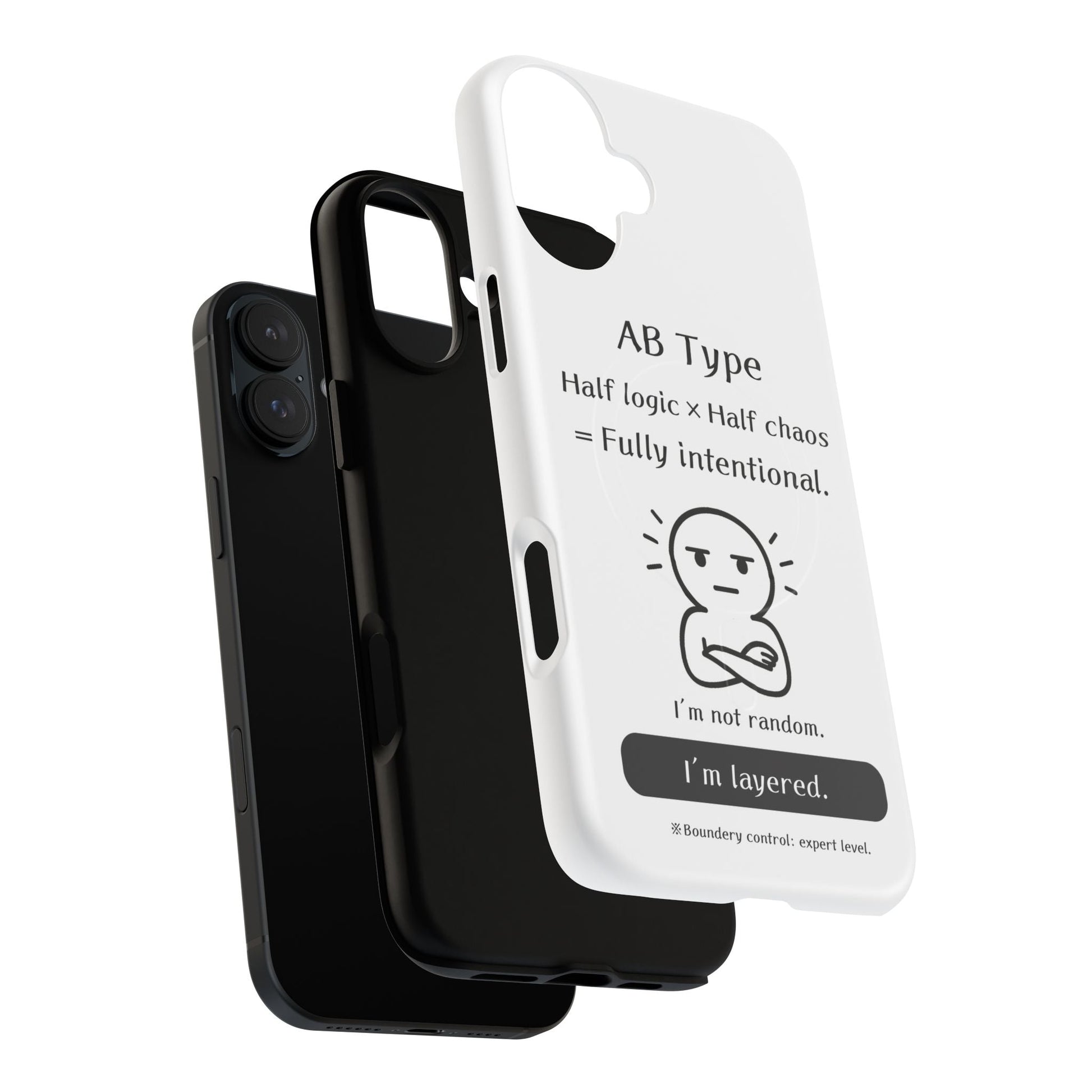 Photo of AB Blood Type Phone Case Magnetic Charging Compatible & Bold Personality Design from IROHA - STUDIO