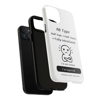 Photo of AB Blood Type Phone Case Magnetic Charging Compatible & Bold Personality Design from IROHA - STUDIO