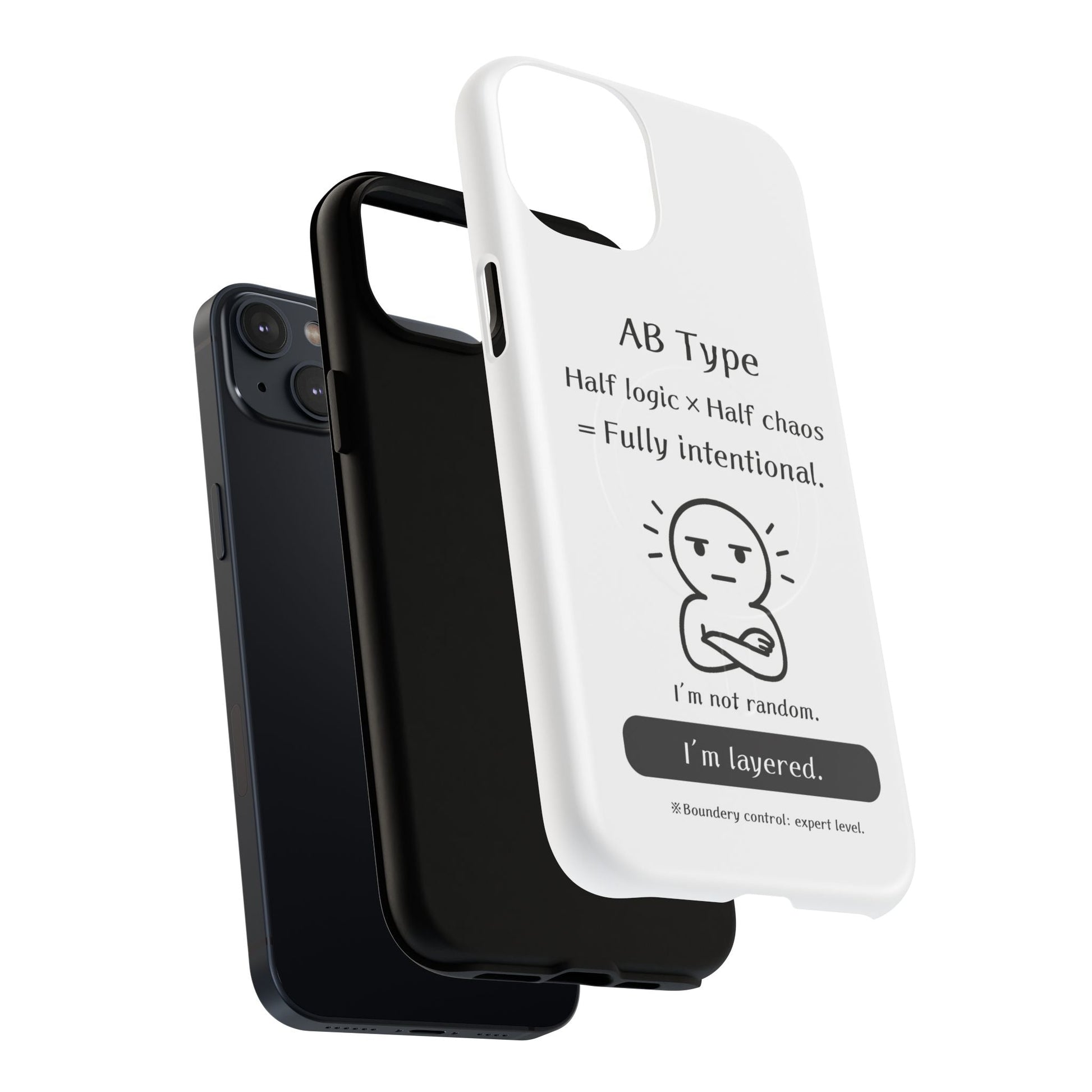 Photo of AB Blood Type Phone Case Magnetic Charging Compatible & Bold Personality Design from IROHA - STUDIO