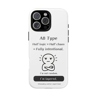 Photo of AB Blood Type Phone Case Magnetic Charging Compatible & Bold Personality Design from IROHA - STUDIO