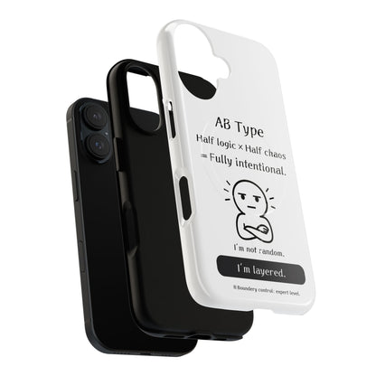 Photo of AB Blood Type Phone Case Magnetic Charging Compatible & Bold Personality Design from IROHA - STUDIO