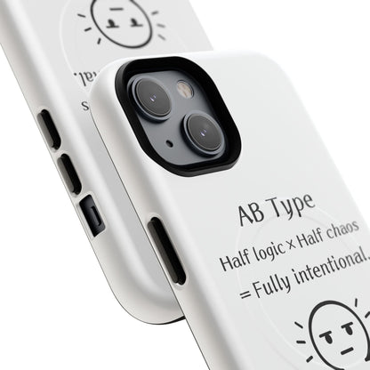 Photo of AB Blood Type Phone Case Magnetic Charging Compatible & Bold Personality Design from IROHA - STUDIO