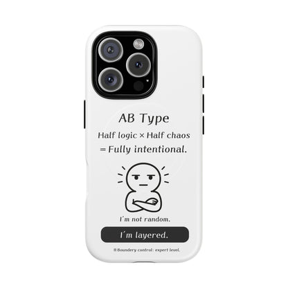 Photo of AB Blood Type Phone Case Magnetic Charging Compatible & Bold Personality Design from IROHA - STUDIO