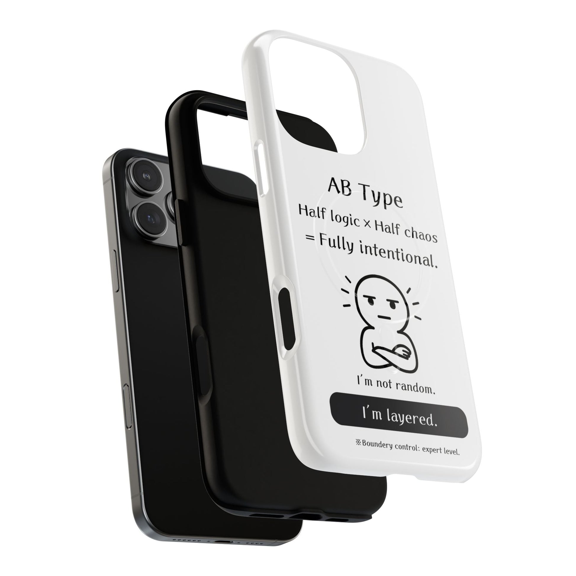 Photo of AB Blood Type Phone Case Magnetic Charging Compatible & Bold Personality Design from IROHA - STUDIO