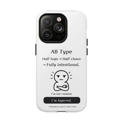 Photo of AB Blood Type Phone Case Magnetic Charging Compatible & Bold Personality Design from IROHA - STUDIO