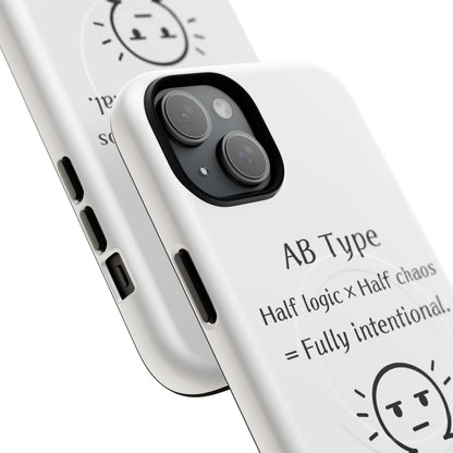 Photo of AB Blood Type Phone Case Magnetic Charging Compatible & Bold Personality Design from IROHA - STUDIO