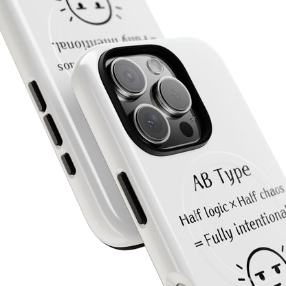 Photo of AB Blood Type Phone Case Magnetic Charging Compatible & Bold Personality Design from IROHA - STUDIO