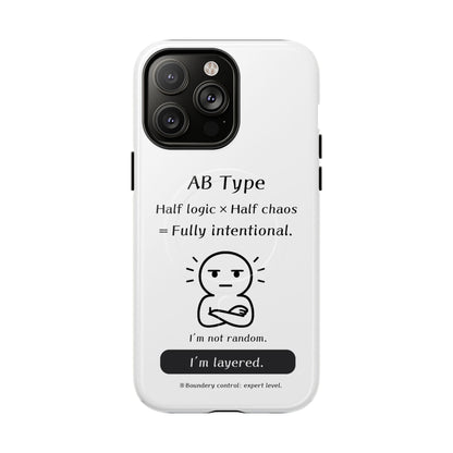 Photo of AB Blood Type Phone Case Magnetic Charging Compatible & Bold Personality Design from IROHA - STUDIO