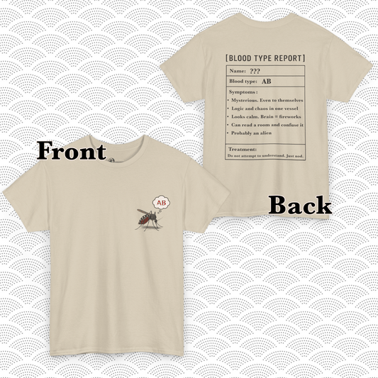 Photo of AB Blood Type T-Shirt – Funny Insect Tee Japanese Humour Gift from IROHA - STUDIO