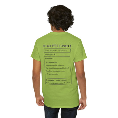 Photo of B Blood Type T-Shirt – Funny Insect Tee Japanese Humour Gift from IROHA - STUDIO