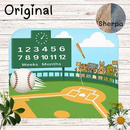 Baby Milestone Blanket Baseball Theme – Original (No Name) by IROHA studio