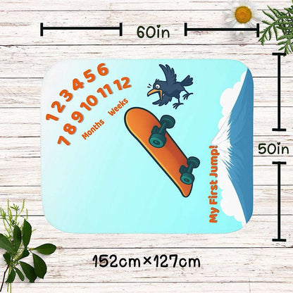 Baby Milestone Blanket Skateboard Theme Original (No Name) by IROHA studio