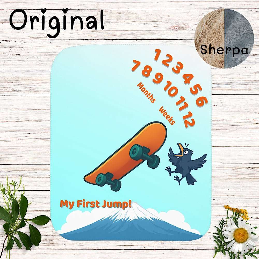 Baby Milestone Blanket Skateboard Theme Original (No Name) by IROHA studio