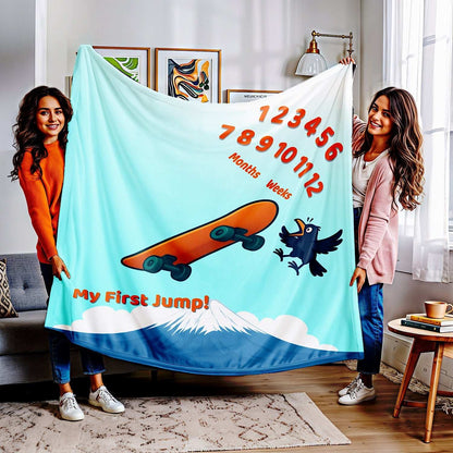 Baby Milestone Blanket Skateboard Theme Original (No Name) by IROHA studio