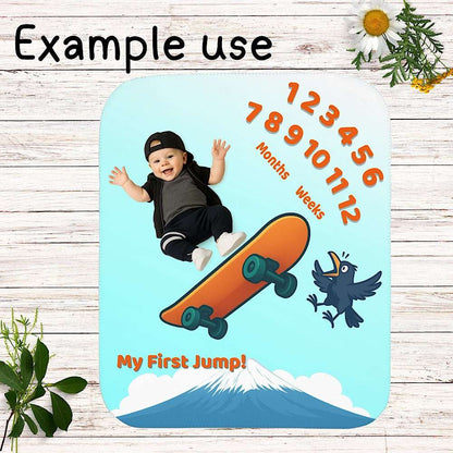 Baby Milestone Blanket Skateboard Theme Original (No Name) by IROHA studio