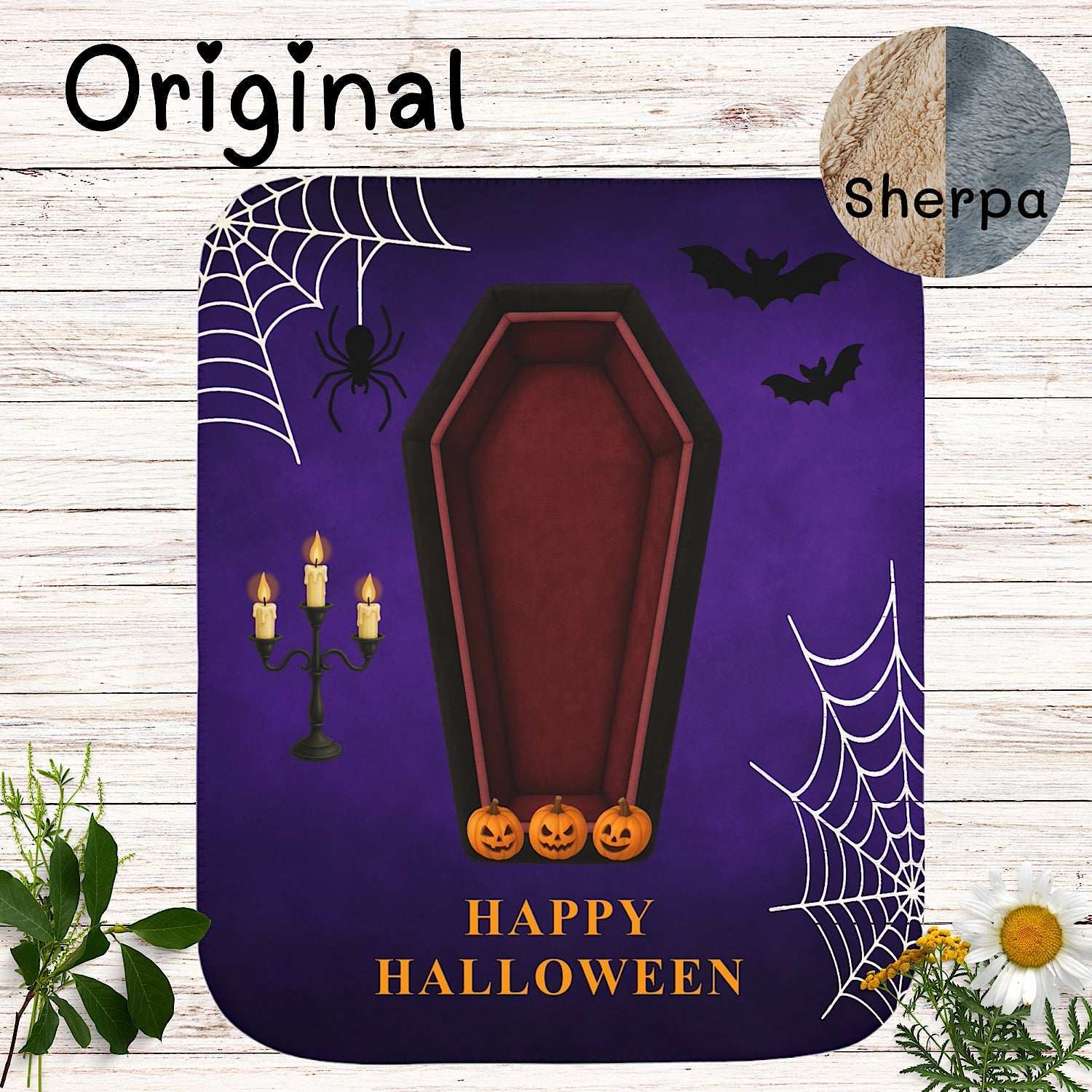 Halloween Baby Blanket Vampire Coffin Scene for Memorable Photos by IROHA studio