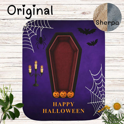 Halloween Baby Blanket Vampire Coffin Scene for Memorable Photos by IROHA studio