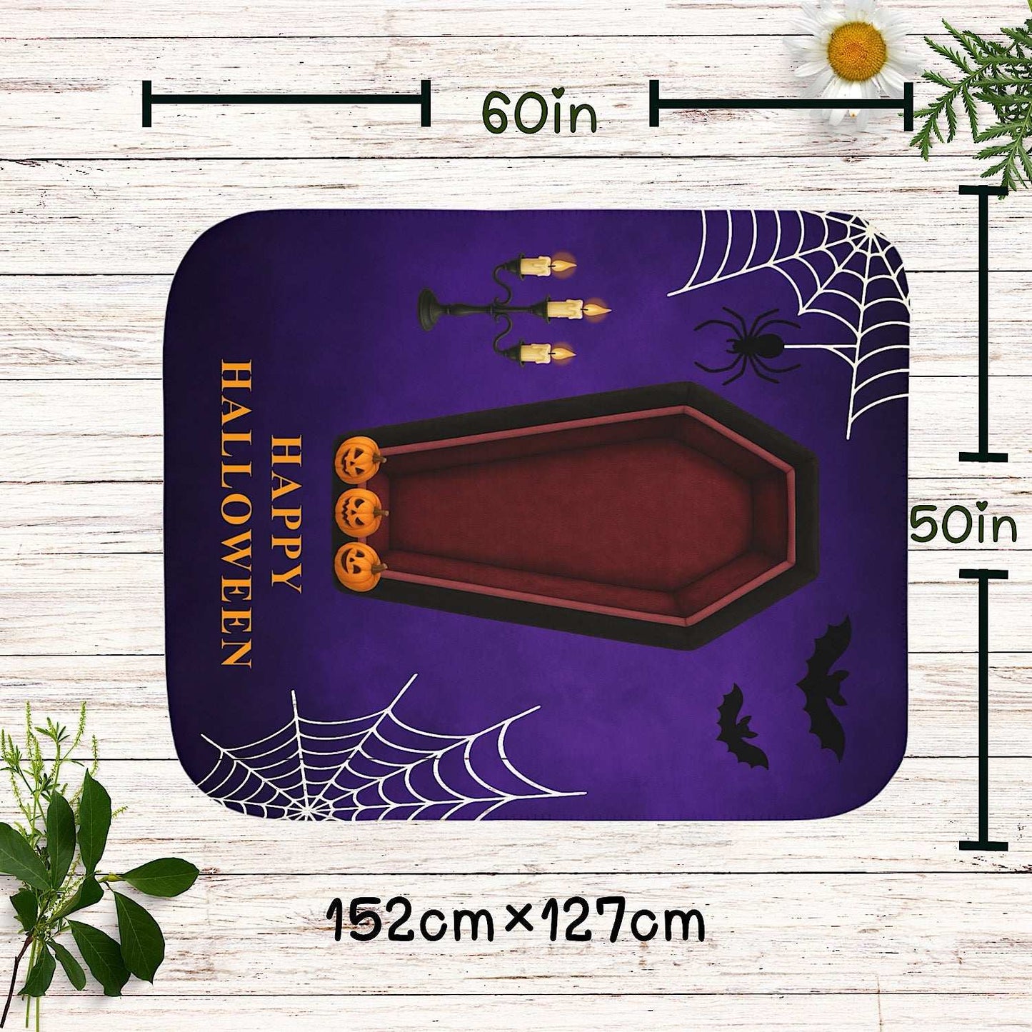Halloween Baby Blanket Vampire Coffin Scene for Memorable Photos by IROHA studio