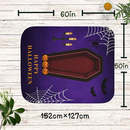Halloween Baby Blanket Vampire Coffin Scene for Memorable Photos by IROHA studio