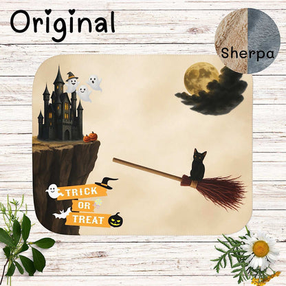 Halloween Photo Prop Baby Blanket for Spooky Cute Pictures (Beige) by IROHA studio