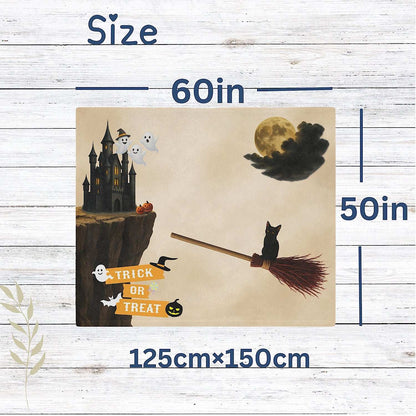 Halloween Photo Prop Baby Blanket for spooky Cute pictures (Beige) by IROHA studio