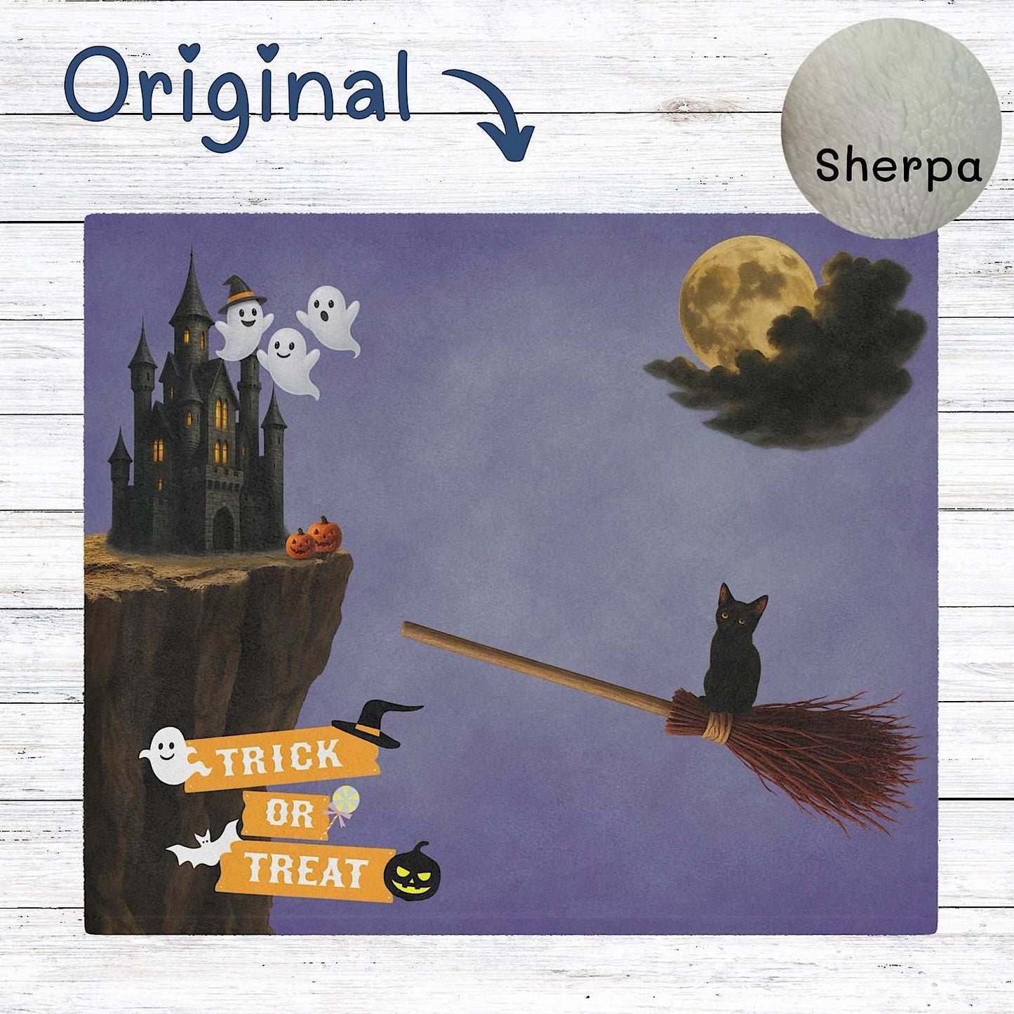 Halloween Photo Prop Baby Blanket for Spooky Cute Pictures (Purple) by IROHA studio