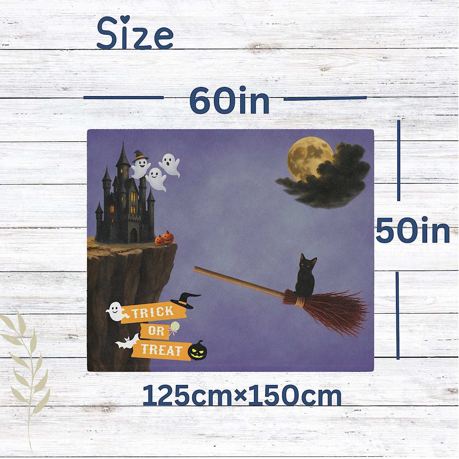 Halloween Photo Prop Baby Blanket for Spooky Cute Pictures (Purple) by IROHA studio