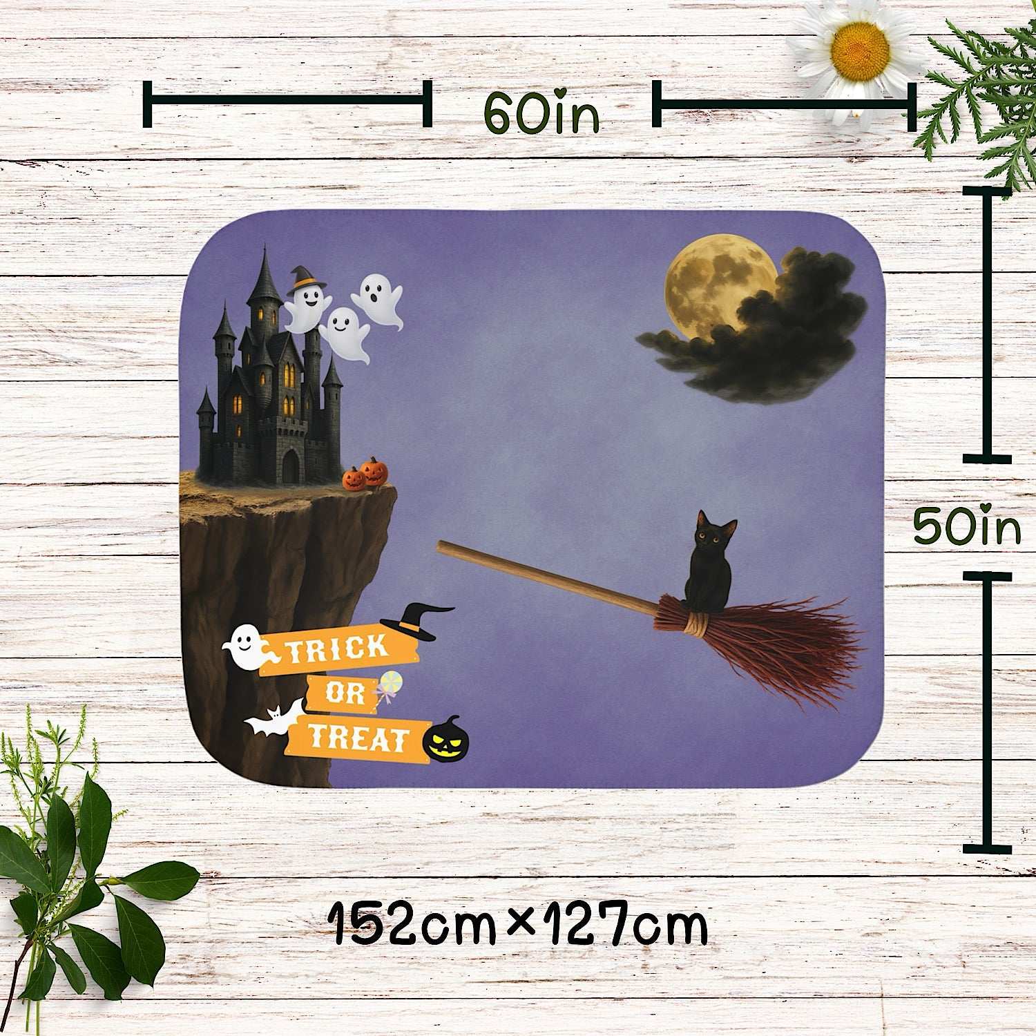 Halloween Photo Prop Baby Blanket for SpookyCute Pictures (Purple) by IROHA studio