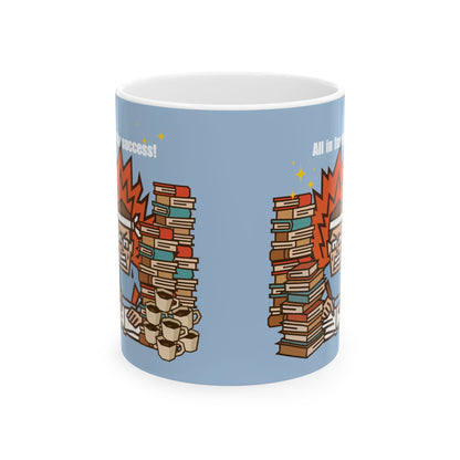 Hustle Fuel Mug (Boy)| Motivational Coffee Cup for Study & Work” by IROHA-studio