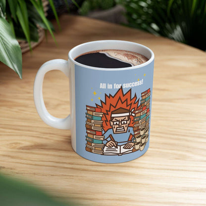 Hustle Fuel Mug (Boy)| Motivational Coffee Cup for Study & Work” by IROHA-studio